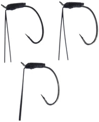 Gamakatsu Wicked Wacky Hook black size 1-0 with a sharp point for quick hook sets.