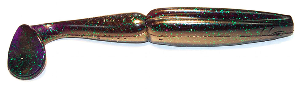 Gambler Big EZ June Bug fishing lure with realistic segmented body and paddle tail