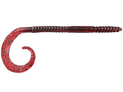 Gambler Lures Ribbon Tail Worm Pack 10-Inch Red Bug showcases versatile rig options.