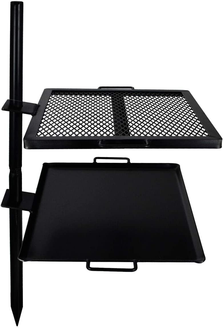 GameMaker Open Fire Grill assembled for effortless campsite cooking.