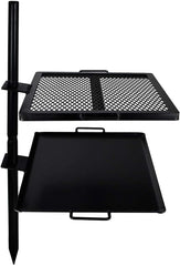 GameMaker Open Fire Grill assembled for effortless campsite cooking.