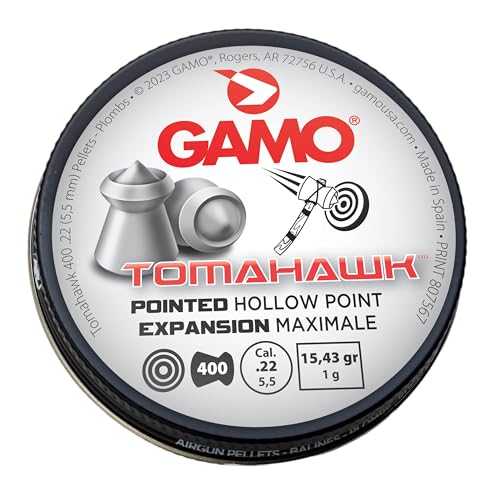400 pellet tin packaging for Gamo Tomahawk .22 cal pellets