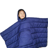 Gaorui poncho front view; hands-free warmth for outdoor wear.