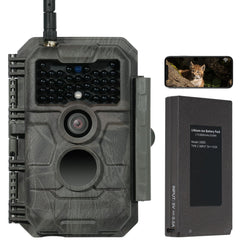 GardePro E6P battery pack showing 8000mAh capability for long outdoor power