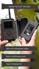GardePro E6P Max built-in 32GB storage for seamless on-device captures