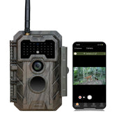 GardePro E7 wifi-setup image showing easy, cable-free installation for wildlife monitoring