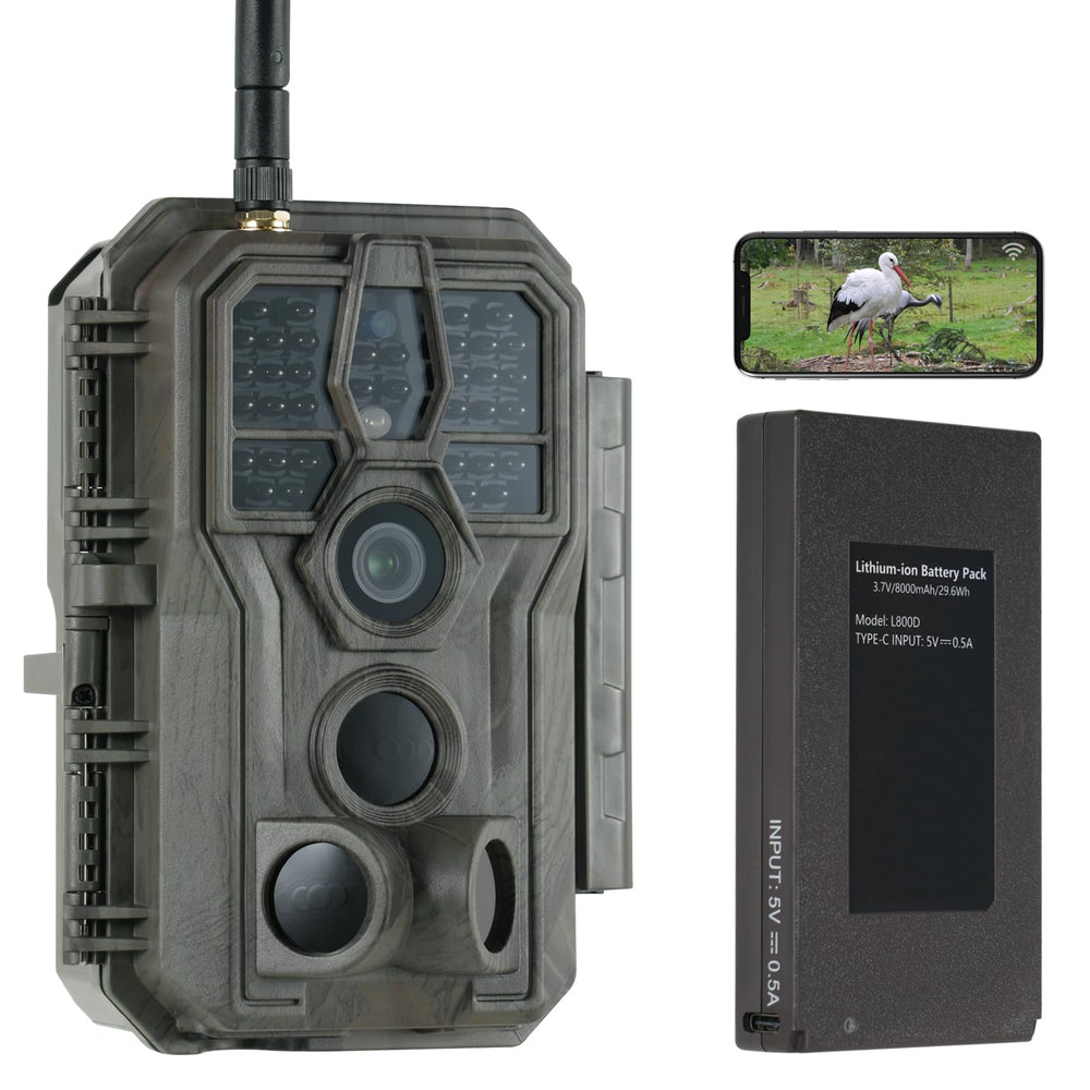 GardePro E8P battery pack powers the trail camera with eco-friendly, rechargeable energy.