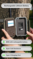 GardePro E8P connectivity app image shows live viewing over WiFi and Bluetooth.