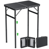 GARLLEN 2ft folding camping table front view shows sturdy surface for meals