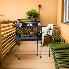 GARLLEN folding table folded compact, easy to carry on trips.