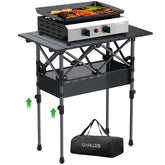 GARLLEN folding table open dimensions, ideal for picnics and outdoor meals.