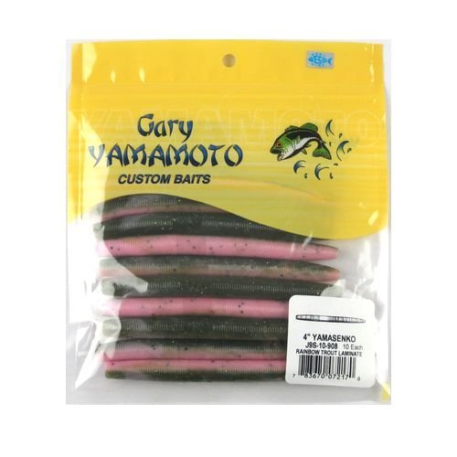 Gary Yamamoto 4-inch Senko laminate Rainbow Trout soft plastic stickbait for finesse bass fishing