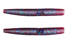 Gary Yamamoto Ned Senko Floater Plum Apple on Ned rig enhances visibility and stand-up action.