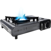 Gas One GS-1000G portable stove with case ready for camping.