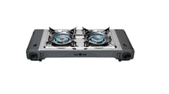 GasOne 2-Burner Camp Stove top view for quick outdoor meals and fast heating