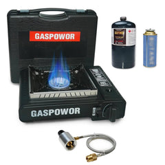 GASPOWOR windblocker stove image showing windproof shield for stable outdoor cooking