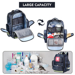 gatyclallaty first-aid backpack scratch-resistant exterior, front view, preserving look while withstanding rugged use.