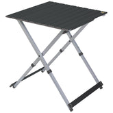 GCI Outdoor Compact Camp Table 25 open dining setup for four, sturdy and portable.