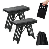 GDCARSL portable folding stool with soft seat for comfortable outdoor sitting.