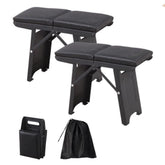 GDCARSL portable folding stool with soft seat for comfortable outdoor sitting