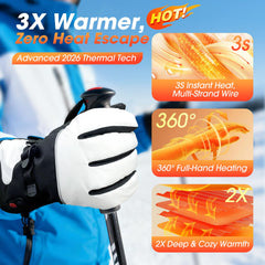 GDFFZM heated gloves deliver 3s heat; instant warmth on demand.