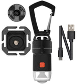 GEAR AID Carabiner Light Kit flashlight provides hands-free lighting on the trail.