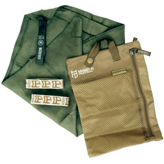 Gear Aid Quick Dry Towel folded, compact travel companion that dries quickly.