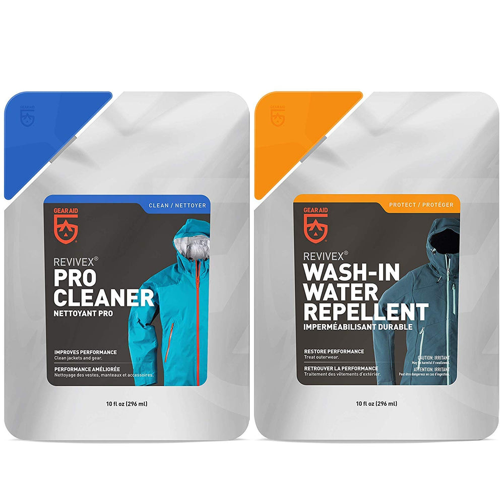Gear AID Revivex Pro Cleaner bottle cleans outerwear without harming breathability