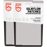 GEAR AID Tenacious Tape silnylon patch applied to tent fabric for a weatherproof repair