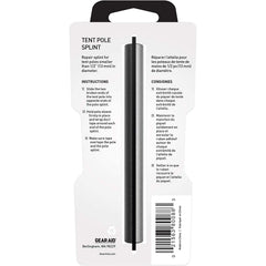 GEAR AID tent pole splint available in two sizes to fit common pole diameters