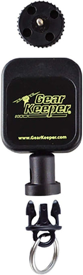 Gear Keeper Micro Retractor Super Zinger mounted on a vest for quick access to pliers