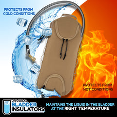 Gearhandle insulated bladder sleeve with side attachment points for versatile pack setup.
