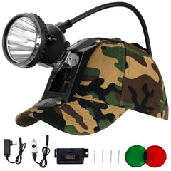 GearOZ 10W headlamp beam with 800-yard reach for safe night navigation