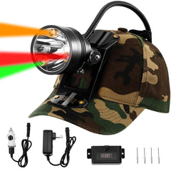 GearOZ headlamp long-range beam reveals distant eyes for safer night hunting
