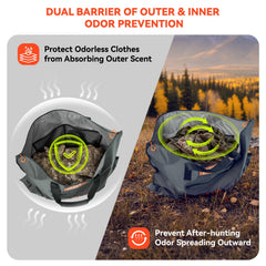 GearOZ internal mesh compartments keep gloves, hats, and electronics organized.
