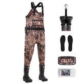 GearOZ men's duck waders camouflage pattern for stealthy waterfowl hunting.