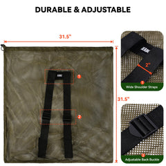 GearOZ Mesh Decoy Bag with drawstring closure keeps decoys secure during transport.