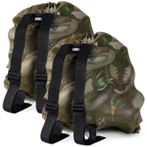 GearOZ Mesh Decoy Bag open layout for quick loading and organized decoy storage.