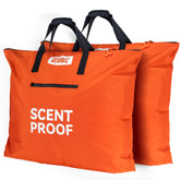 GearOZ scent-proof hunting bag exterior demonstrates rugged water resistance for field use.
