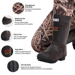 GearOZ waders with boot hanger included for drying and storage