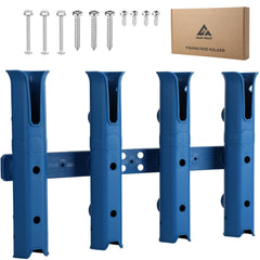 GearTrust 4-Tube rod holder navy blue front view