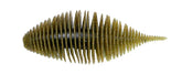 Geecrack Bellows Gill Worm 2.8 inch close-up of ribbed body for lifelike action