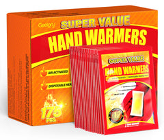 GEELGRY hand warmers bulk pack shown for outdoor warmth during winter activities.