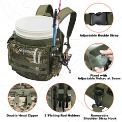 Multiple pockets and exterior mesh pockets for gear