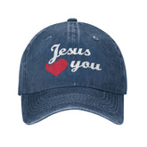 Geers Jesus Hat Navy front view for everyday casual wear