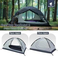 GEERTOP 2-person tent with rain armor prepared for all-season weather