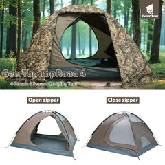 GEERTOP 4P interior layout reveals roomy sleeping area and easy gear organization
