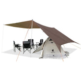 GEERTOP camping tarp with oversized-coverage shelter for family camping, reliable shade and rain protection.