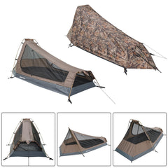 GEERTOP double-layer tent with waterproof flysheet protects against rain and wind.
