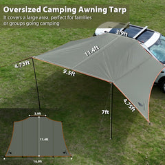 GEERTOP telescoping poles adjust height for stable support on varied terrains.